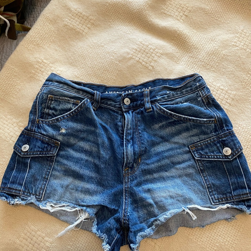 American eagle denim short shorts
